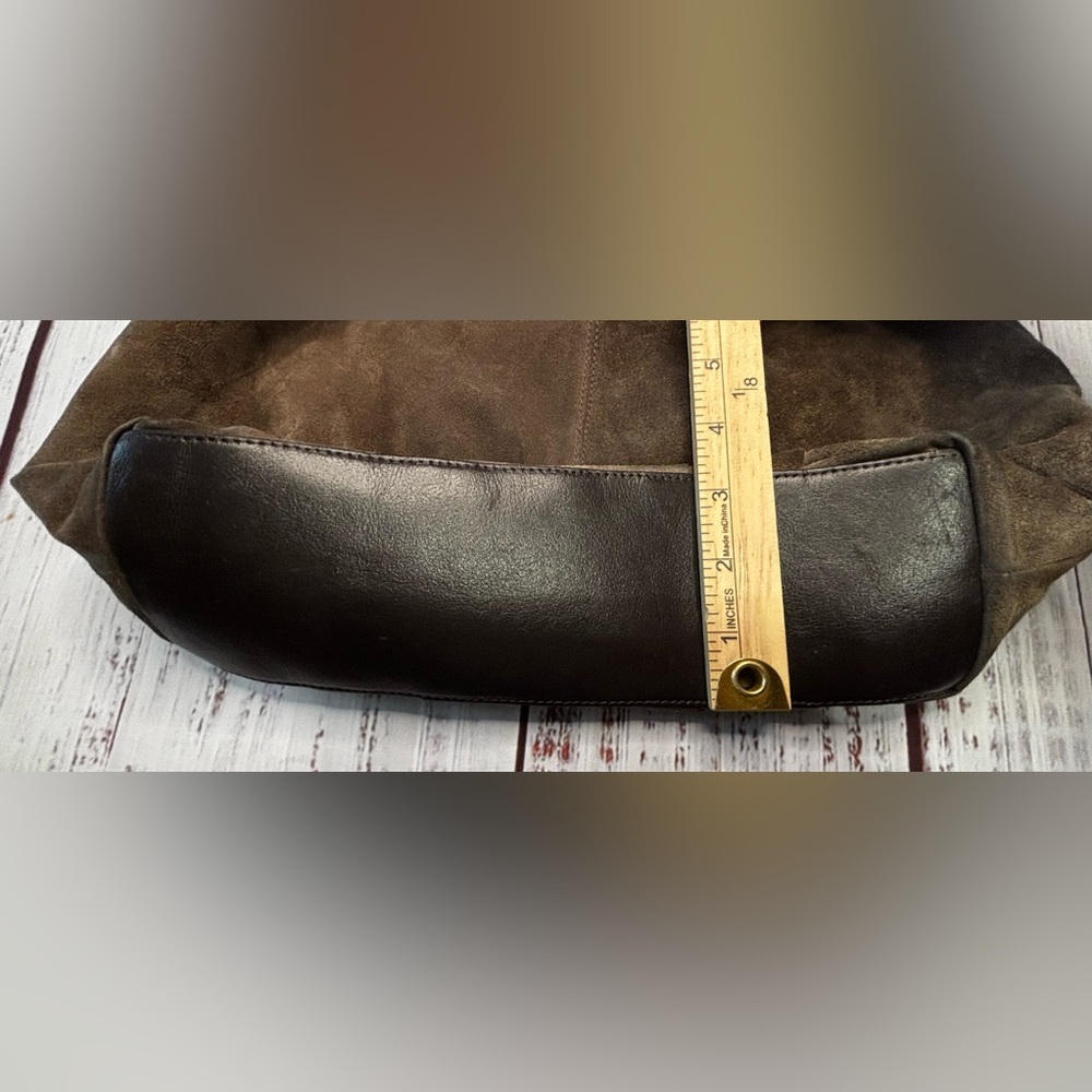 Braccialini Brown Suede Shoulder Bag - Picture 3 of 11